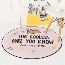 Load image into Gallery viewer, Nordic Cute Cartoon Round Carpets For Living Room Bedroom Chair Area Carpet Rug Children Room Play Tent Kids Soft Floor Mat Rugs
