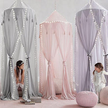 Load image into Gallery viewer, Baby Crib Netting Princess Dome Bed Canopy Childrens Bedding Round Lace Mosquito Net For NewbornBaby Sleeping 3 Colors Decor S3