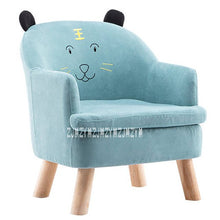 Load image into Gallery viewer, S203 Children Lazy Sofa Animal Cartoon Baby Sofa Detachable Kid Bean Bag Washable Reading Chair Children Furniture Wooden Frame