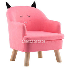 Load image into Gallery viewer, S203 Children Lazy Sofa Animal Cartoon Baby Sofa Detachable Kid Bean Bag Washable Reading Chair Children Furniture Wooden Frame