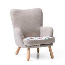 Load image into Gallery viewer, HLM-4054 Living Room Children Single Sofa Chair Balcony Bedroom Rubber Wood Foot Sofa Removable Washable Upholstered Armchair